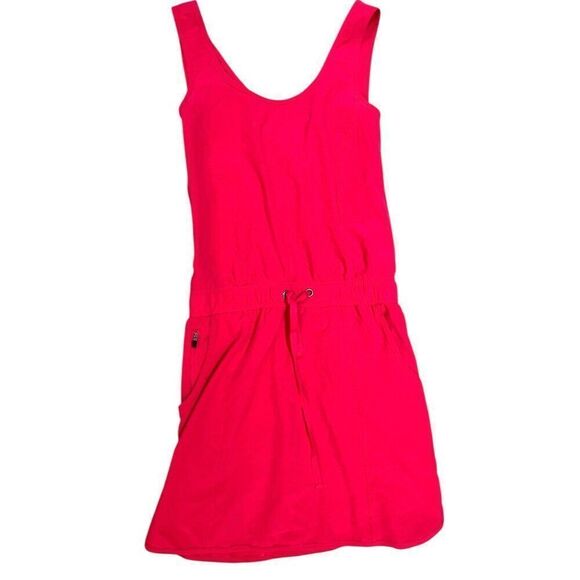 Mountain and Isles Dresses & Skirts - Mountain and Isles XS Dark Pink Dress Drawstring Pockets Performance Sleeveless
